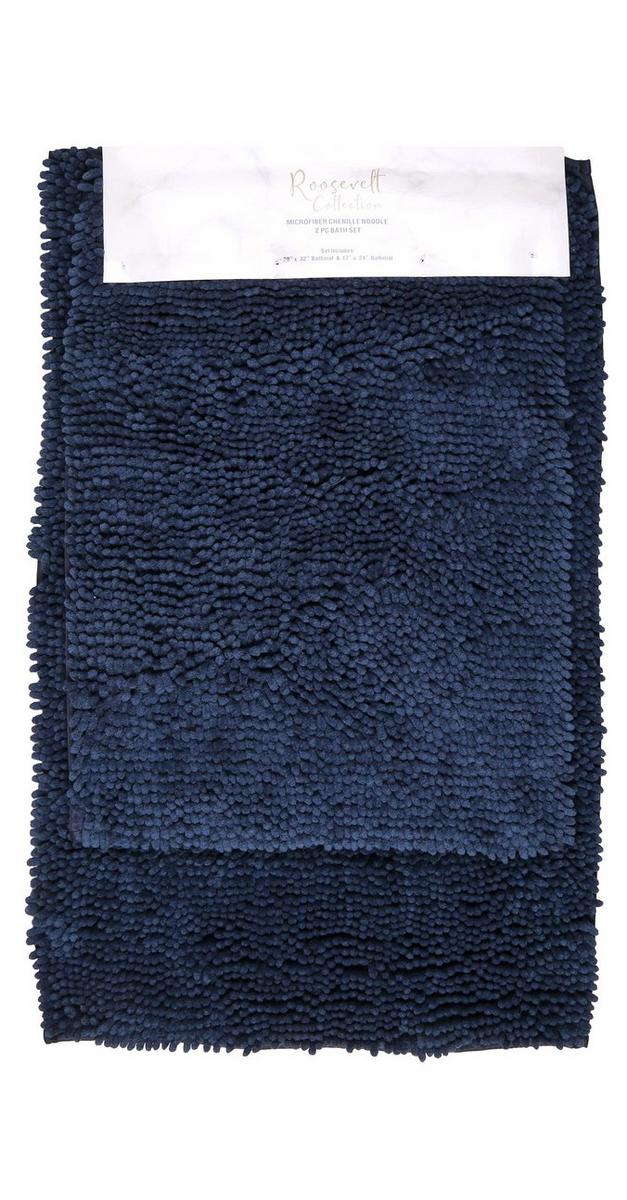 2 Pc Chenille Noodle Bath Rugs - Navy | bealls