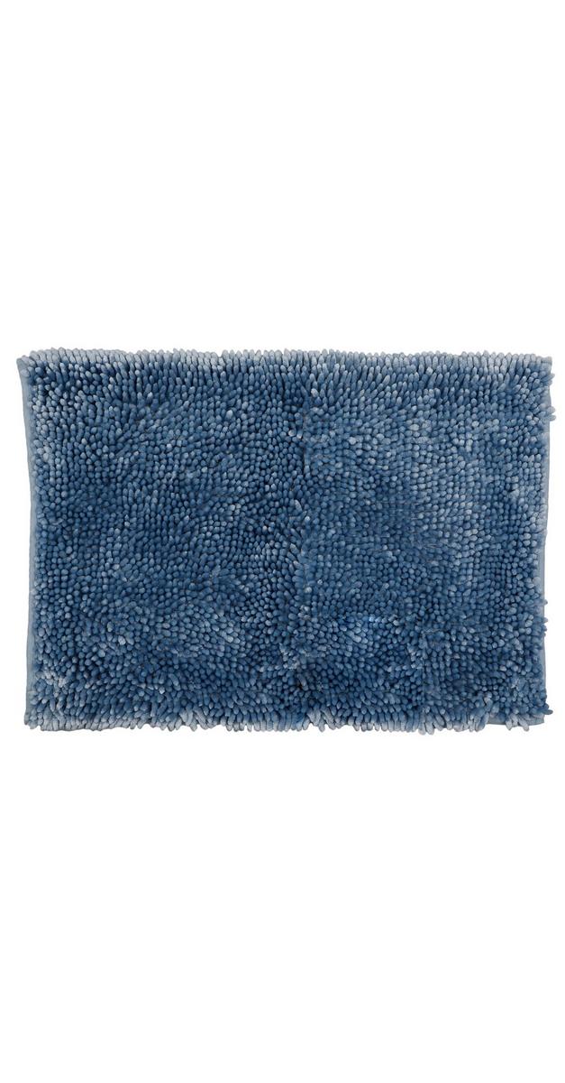 17x24 Microfiber Shiny Noodle Bath Rug Blue bealls