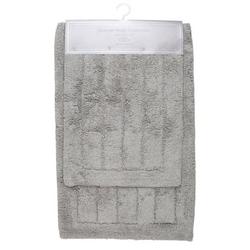 2 Pc Cotton Bath Rug Set - Grey