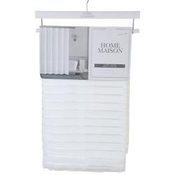 70x72 Verena Fabric Shower Curtain - White