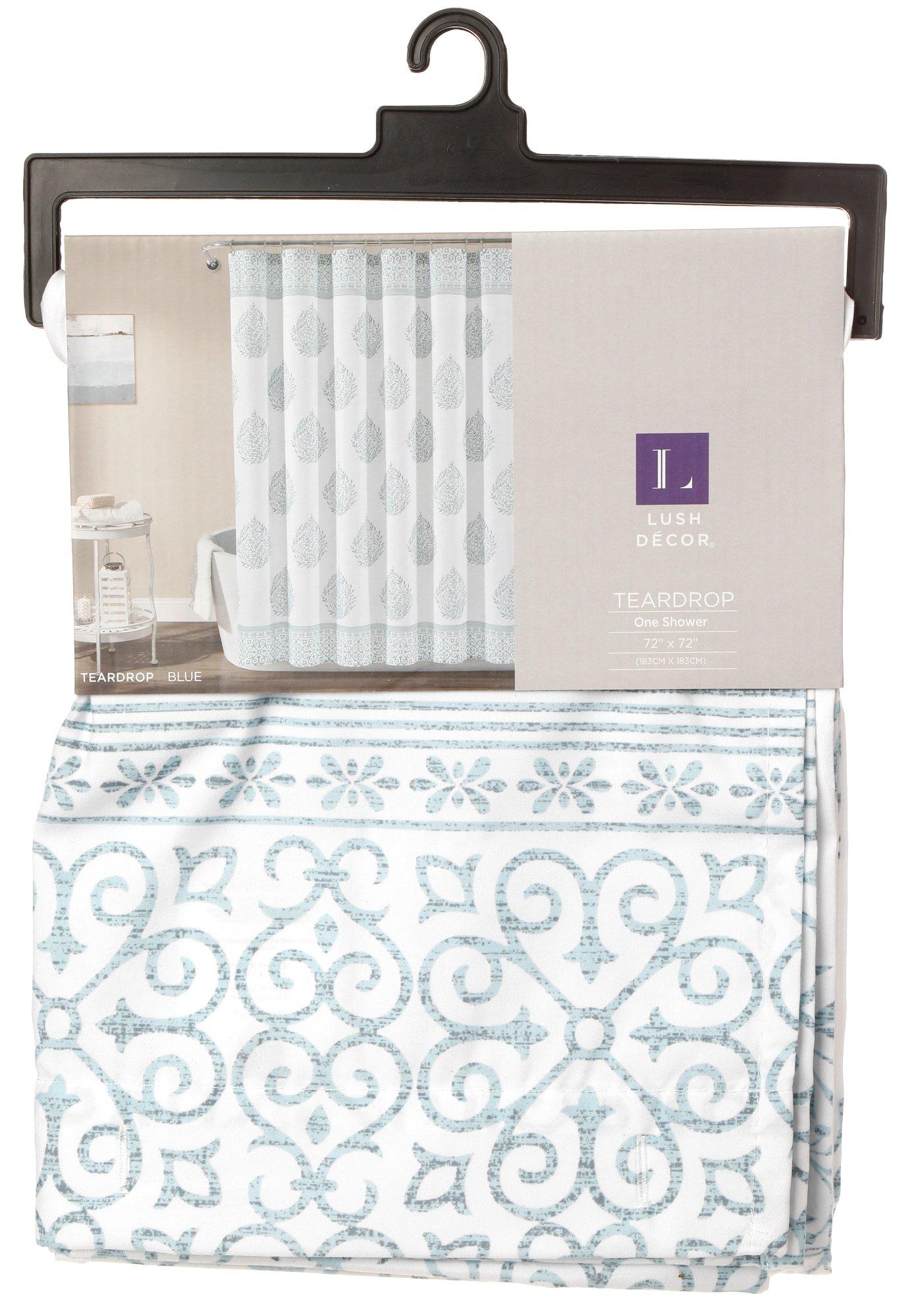 72x72 Teardrop Print Shower Curtain