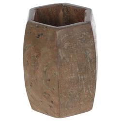 4 Rocky Slate Counter Tumbler Home Accent - Brown
