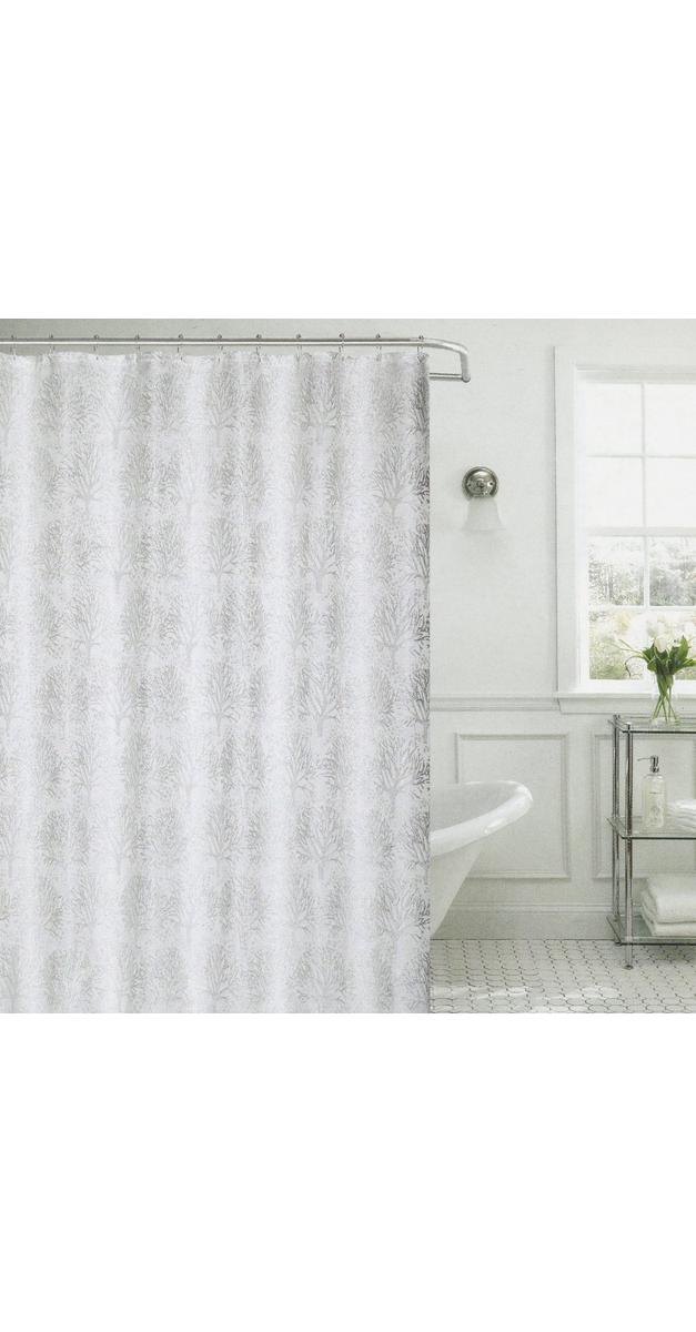 70x72 Coral Embossed Shower Curtain White bealls