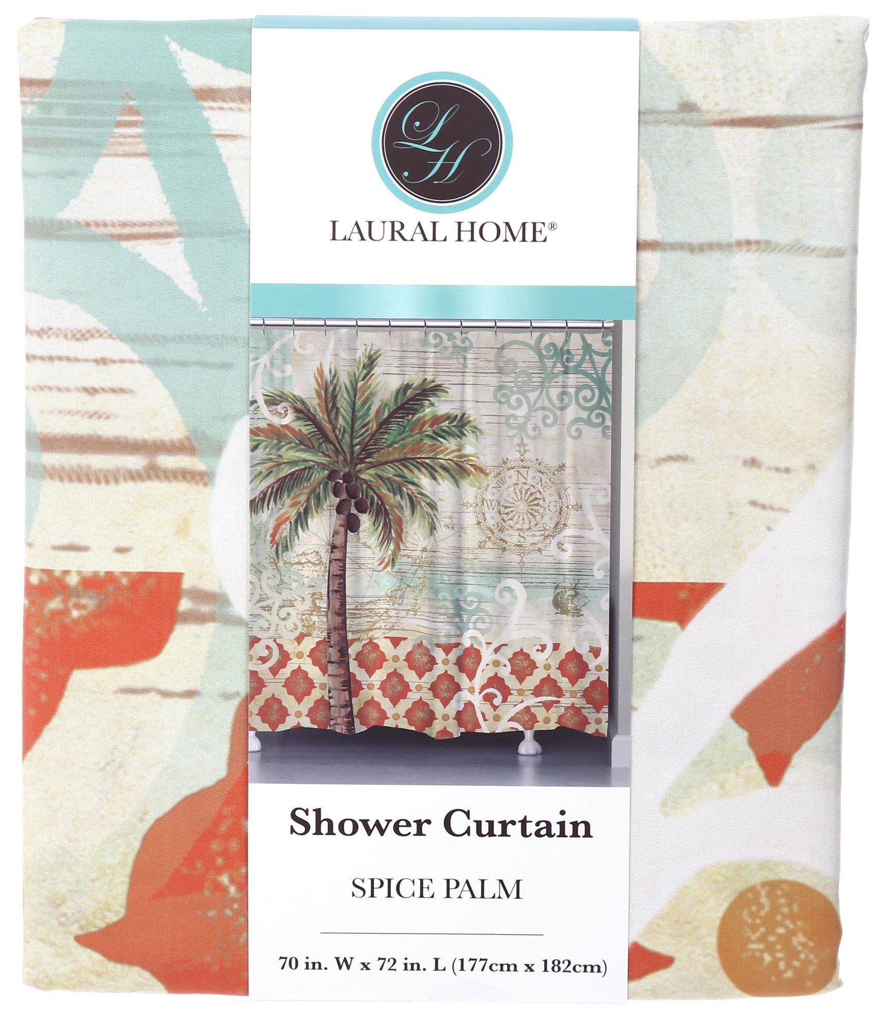 70x72 Spice Palm Shower Curtain
