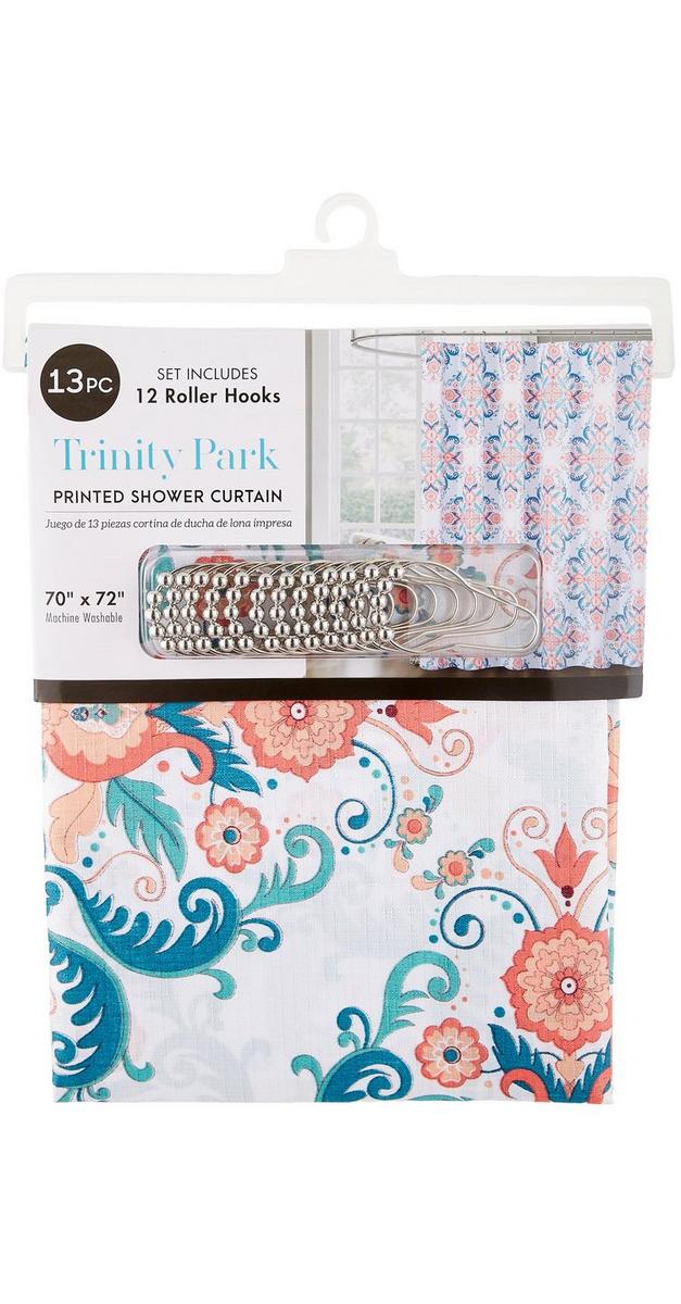 13 Pc Shower Curtain w/ Hooks Multi bealls