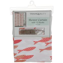 70x72School Of Fish Shower Curtain w/Hooks