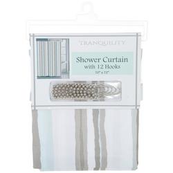 Shower Curtain and Hook Set