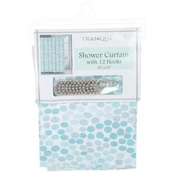 Shower Curtain and Hook Set