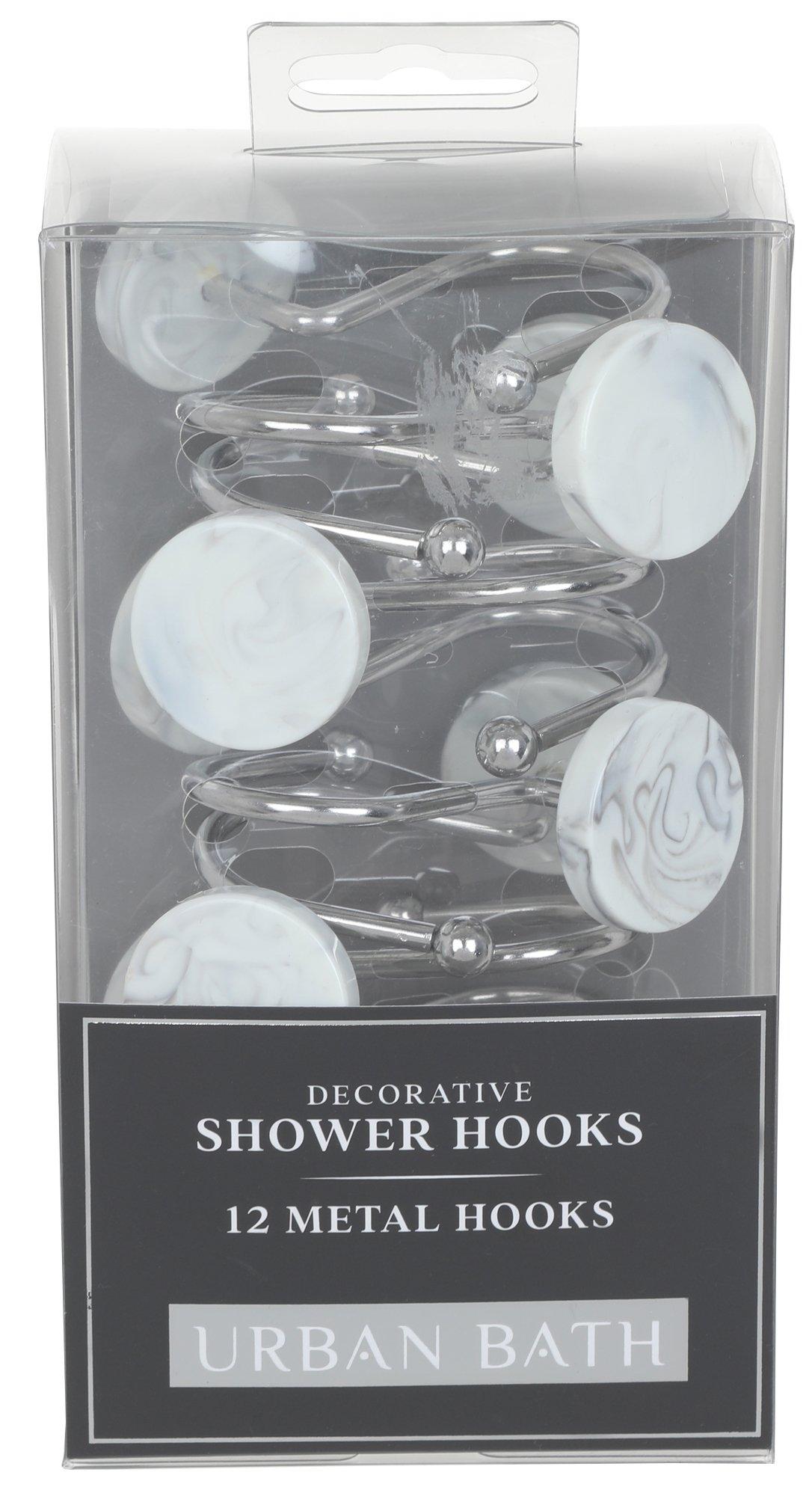 12 Pk Decorative Shower Hooks