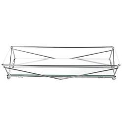 7x13 Rectangle Mirrored Vanity Tray - Silver