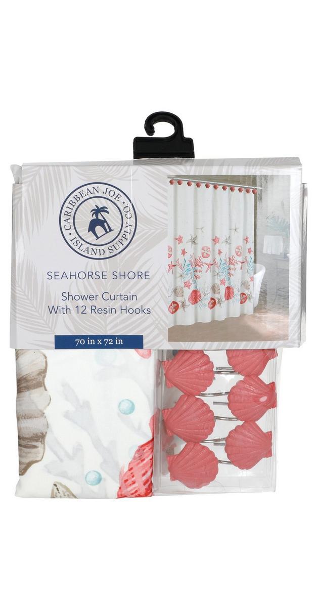 70x72 Seahorse Shore Shower Curtain w/ Hook bealls