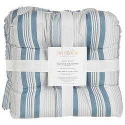 2 Pk Striped Decorative Patio Cushions