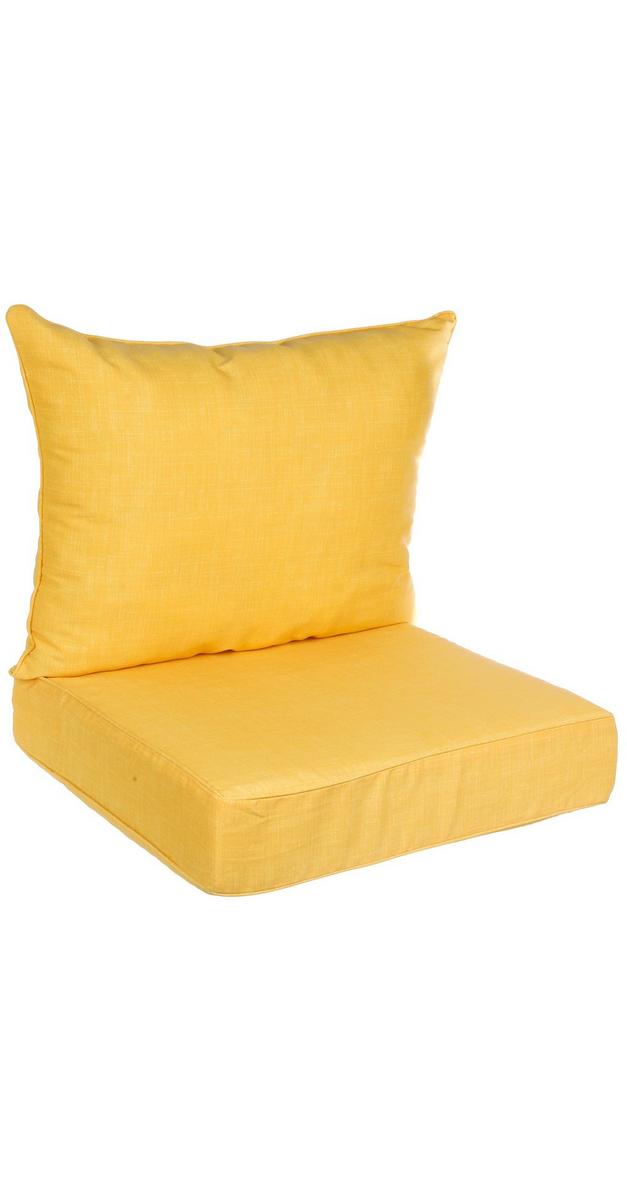 25x25 2 Pc Seat & Back Outdoor Cushion Set - Yellow | bealls