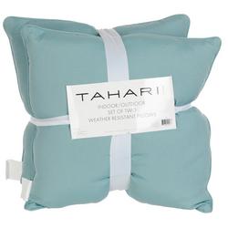 2 Pk Decorative Solid Patio Pillows