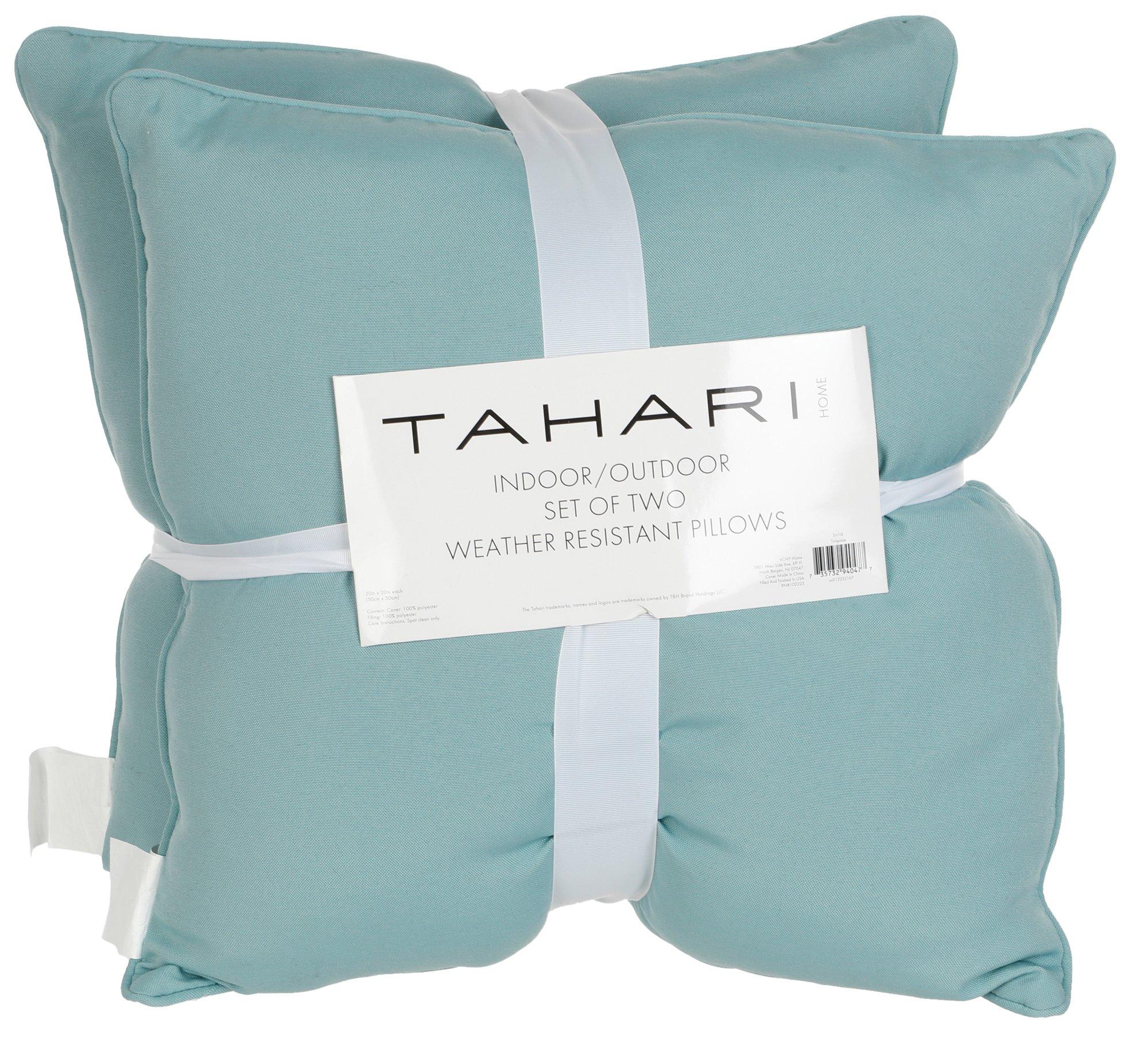2 Pk Decorative Solid Patio Pillows