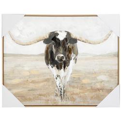 28x22 Longhorn Cow Wall Art