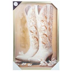 24x16 Cowgirl Boots Wall Art