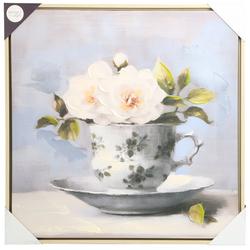 20x20 Floral Teacup Wall Art