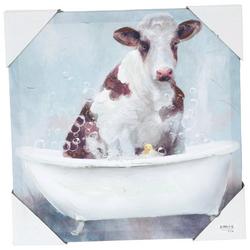 16x16 Cow Bath Wall Art