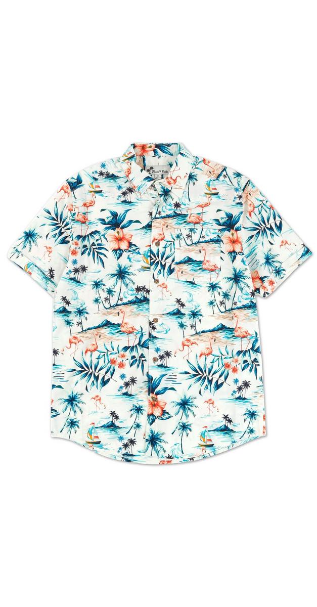 Men's Tropical Flamingo Button Up Shirt - Multi | bealls