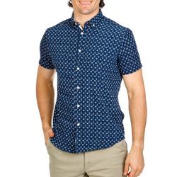 Men's Anchor Print Button Down Shirt