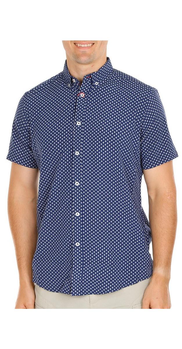 Men's Dot Print Button Up Shirt - Blue | bealls