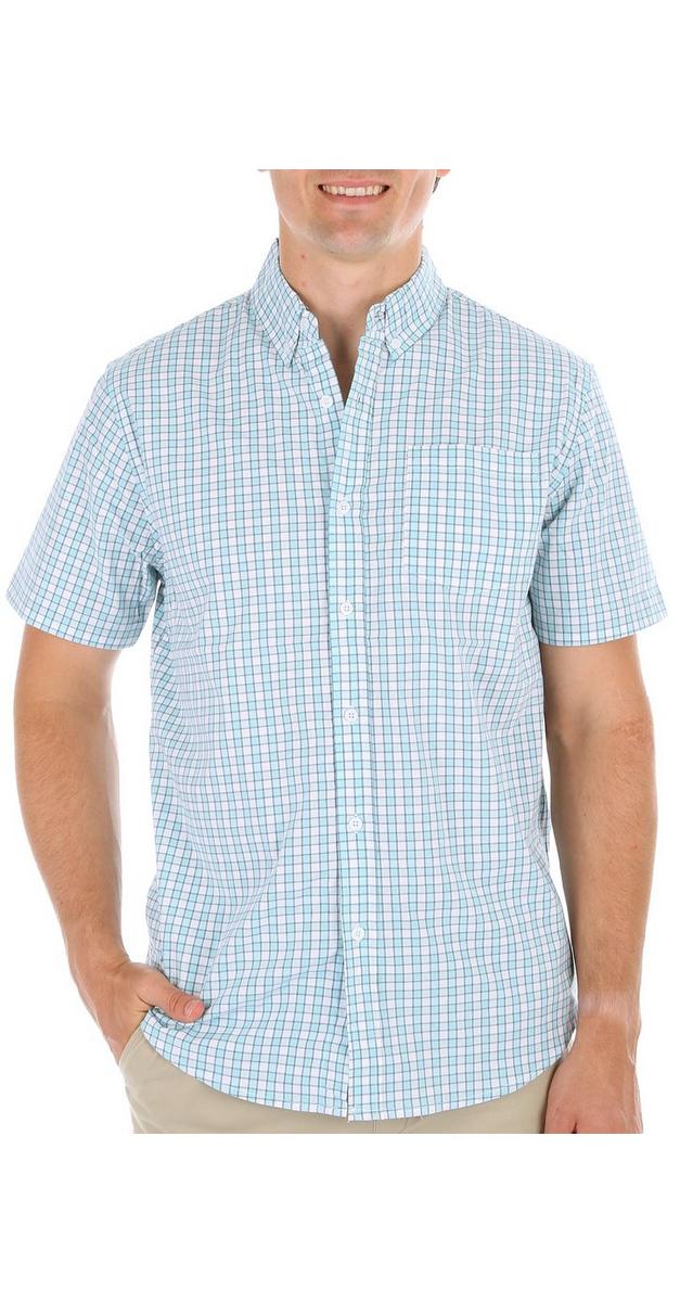 Men's Plaid Print Button Down Shirt- Blue | bealls