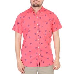 Men's Crab Print Button Down Shirt