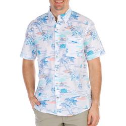 Men's Tropical Island Button Down Shirt