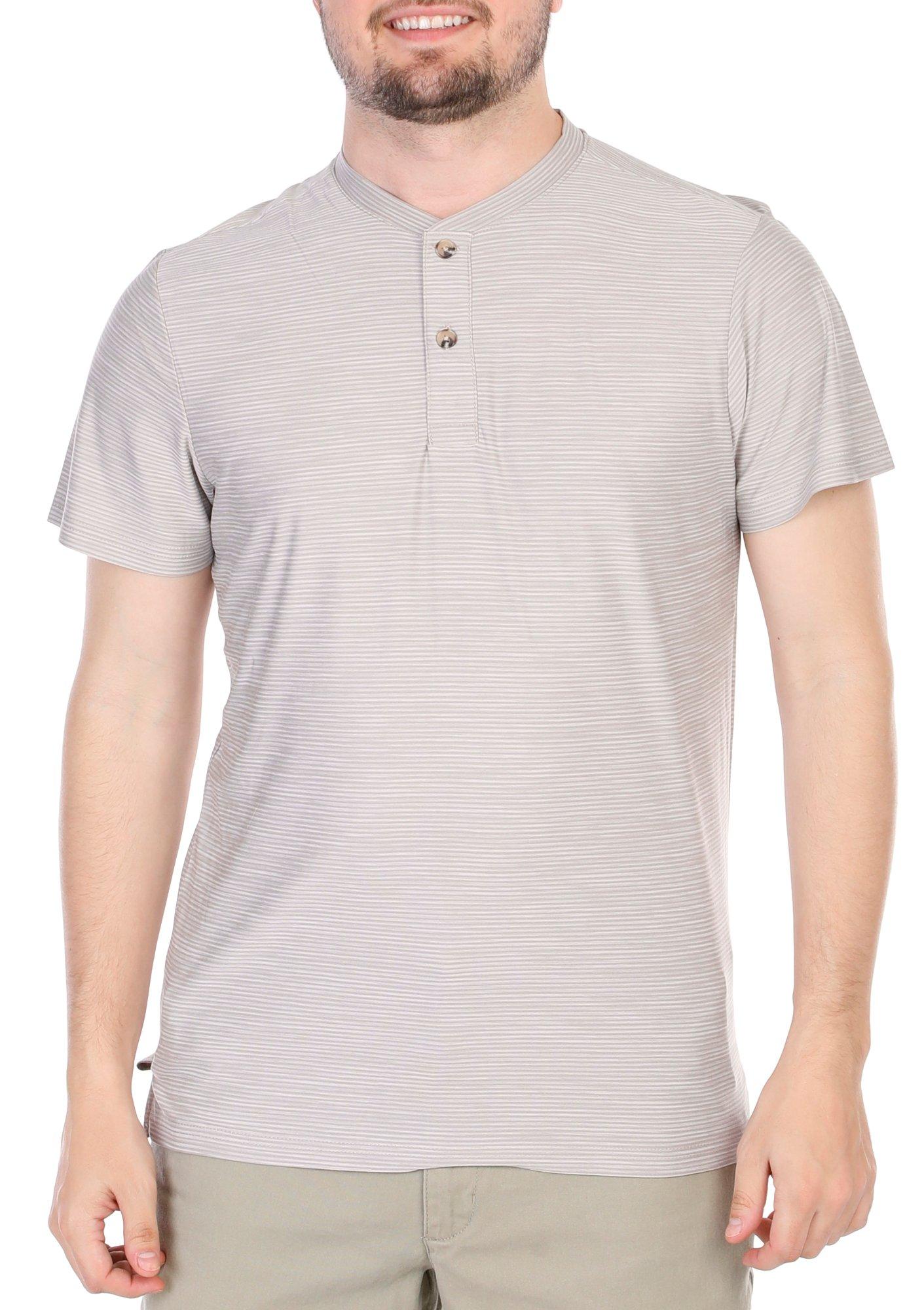 Men's Stripe Print Henley Shirt