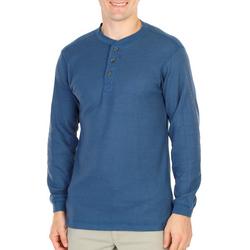 Men's Solid Thermal Henley Shirt