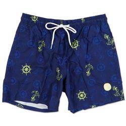 Men's Sailor Print Swim Shorts - Orange