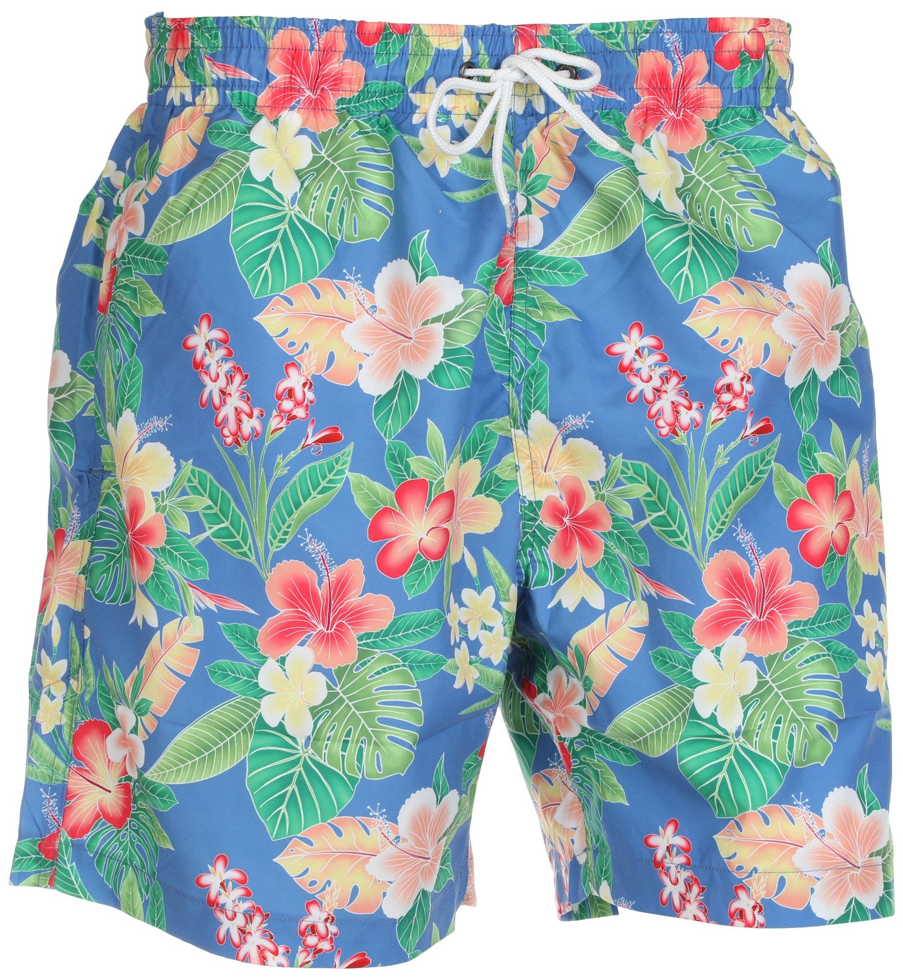 Men's Floral Print Swim Shorts
