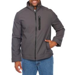 Men's Solid Full Zip Jacket - Grey