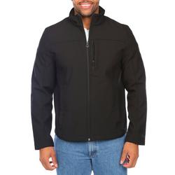 Men's Solid Full Zip Jacket - Black