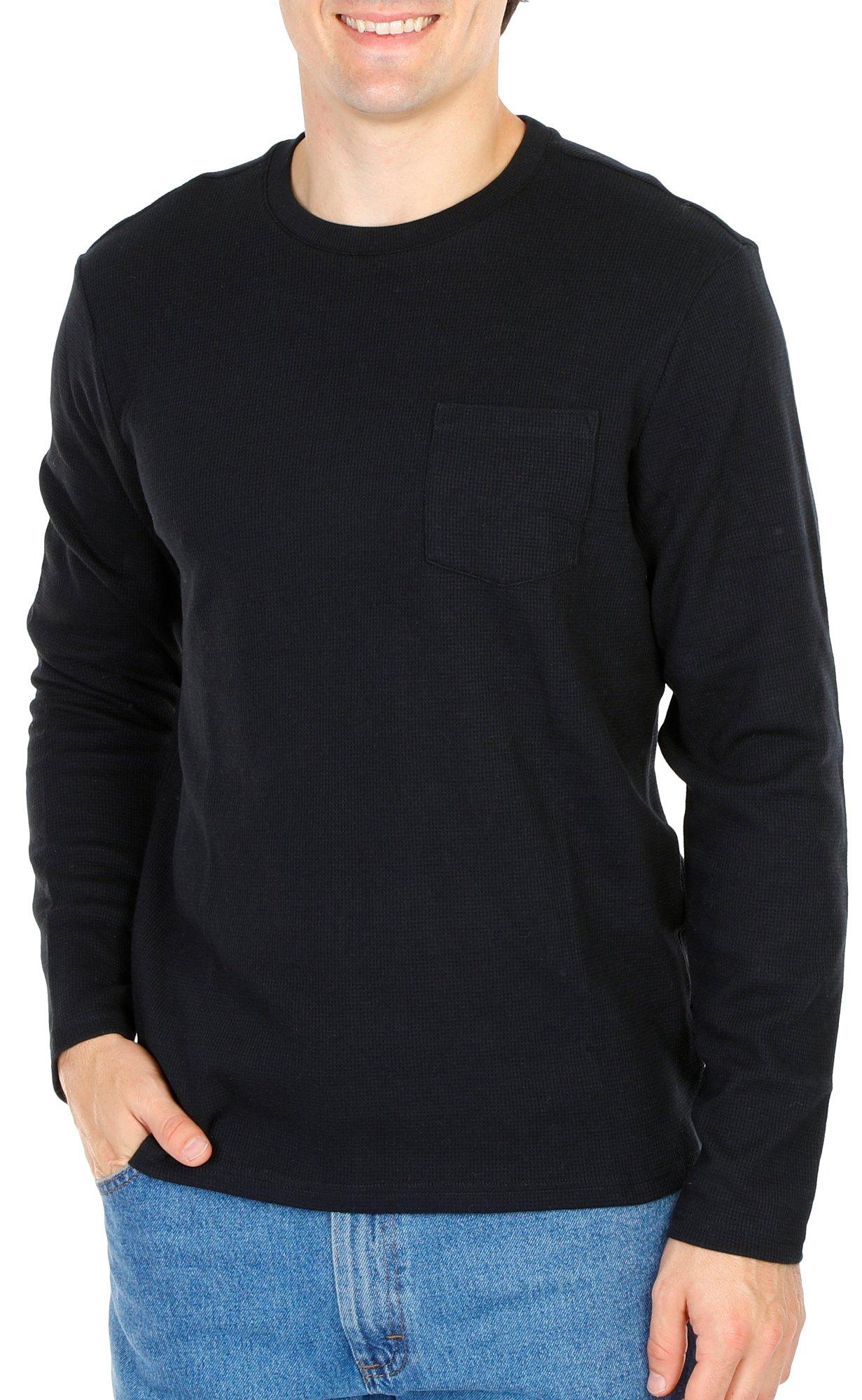 Men's Solid Waffle Knit Shirt