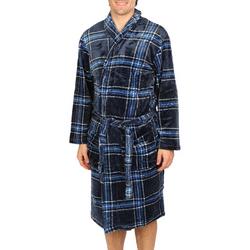 Men's Plush Plaid Robe