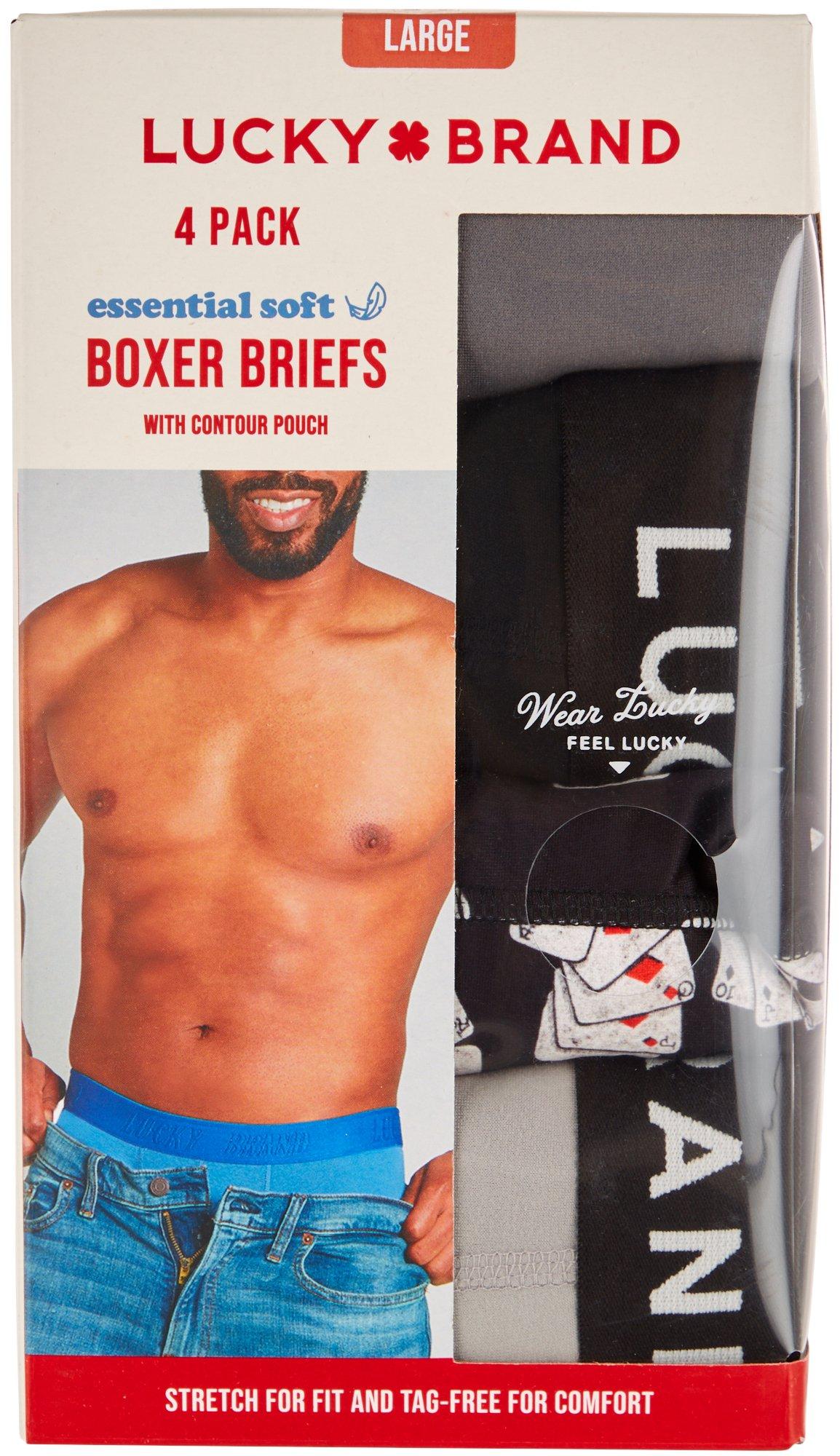 Men's 4 Pk Boxer Briefs
