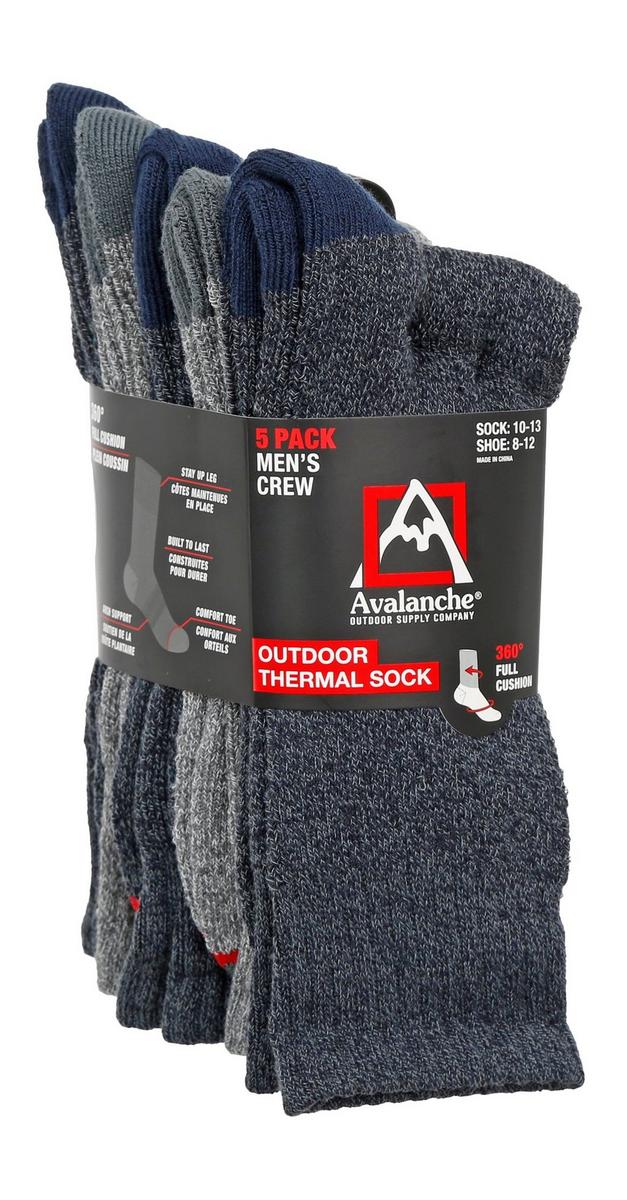 Men's 5 Pk Thermal Crew Socks - Multi | bealls