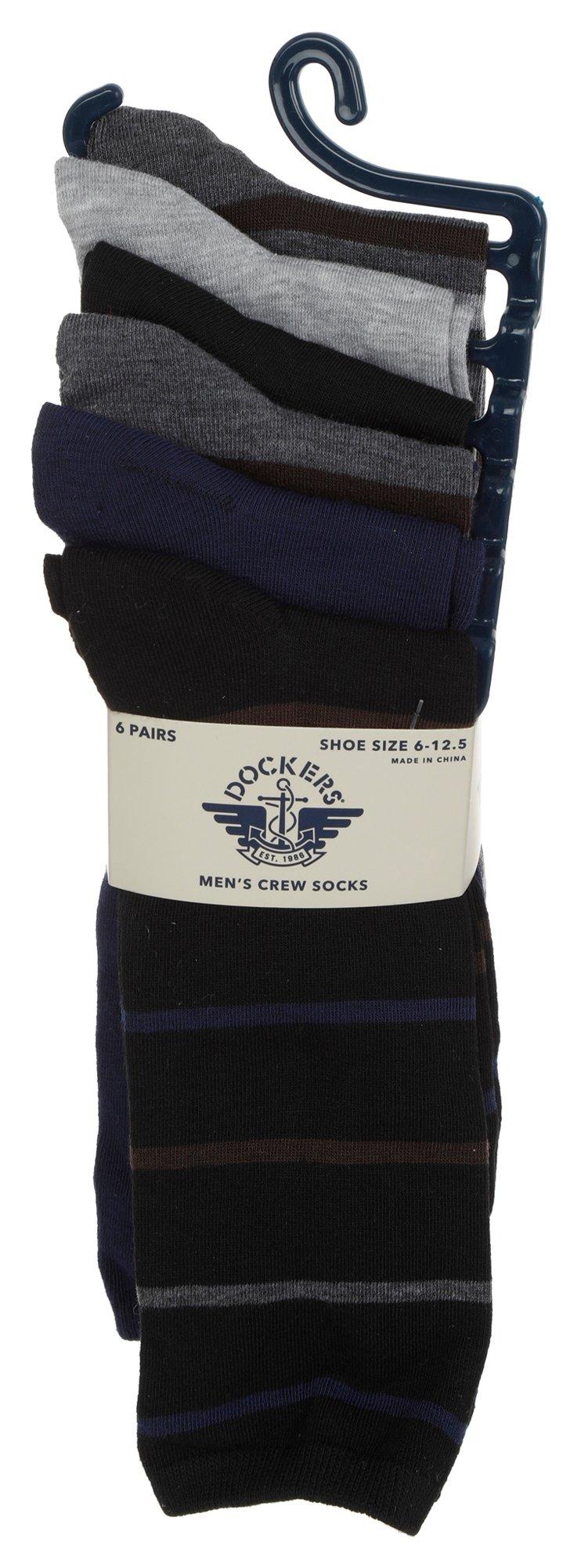 Men's 6 Pk Crew Cut Socks