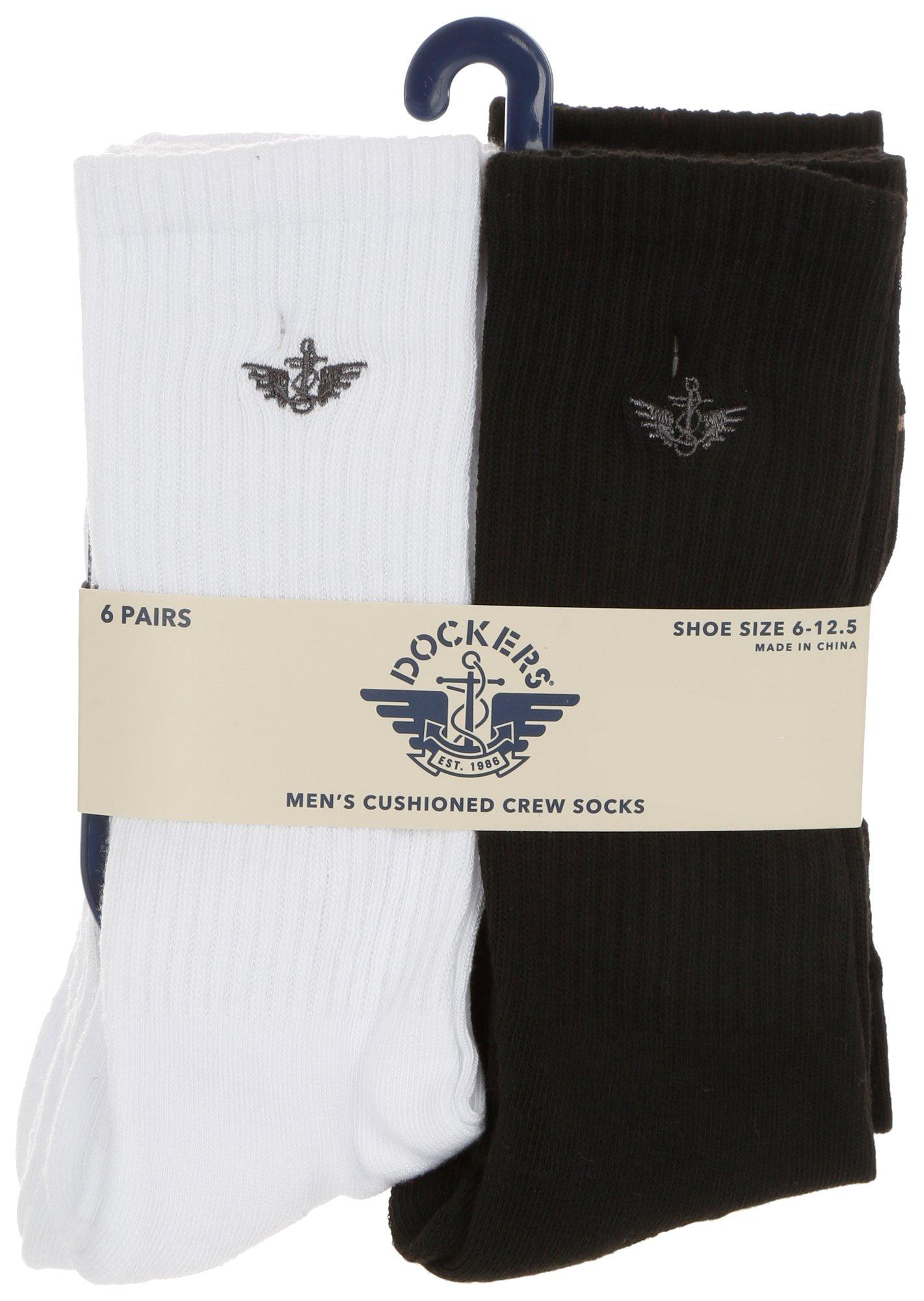Men's 6 Pk Crew Socks