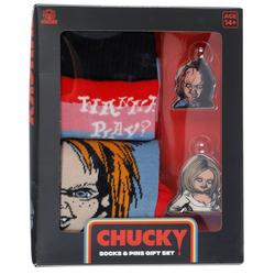 4 Pc Chucky Socks and Pins Gift Set