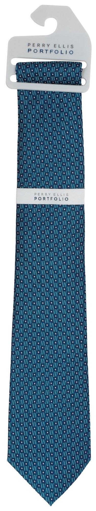 Blue Spotted Pattern Neck Tie