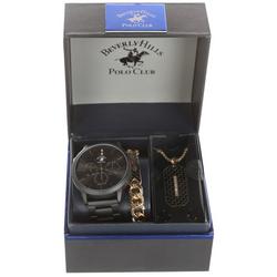 Men's 4 Pc Watch & Jewelry Set