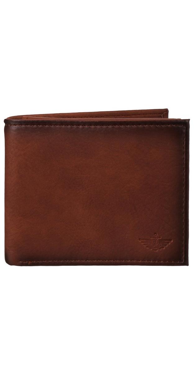 Men's Faux Leather Bi-Fold Wallet - Brown | bealls