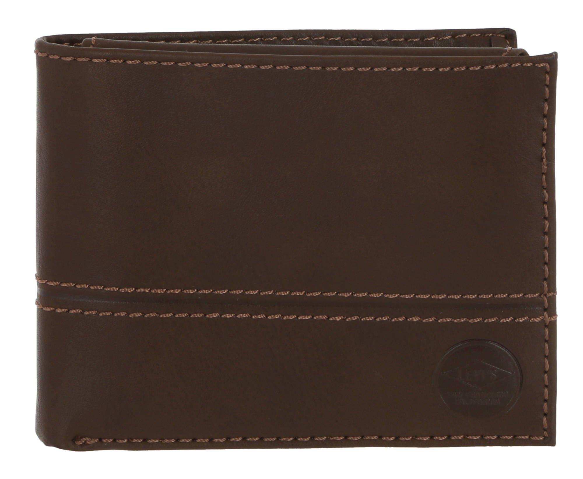 Solid Faux Leather Trifold Wallet