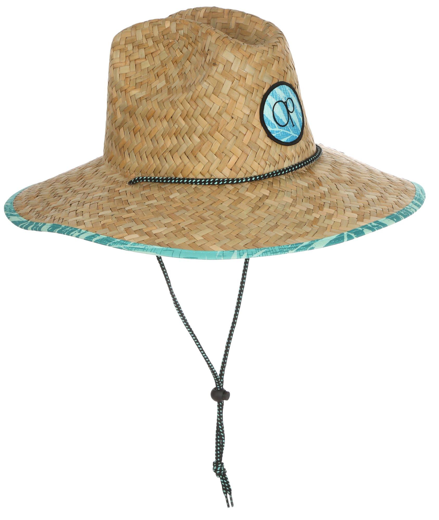 Men's Woven Straw Wide Brim Sun Hat