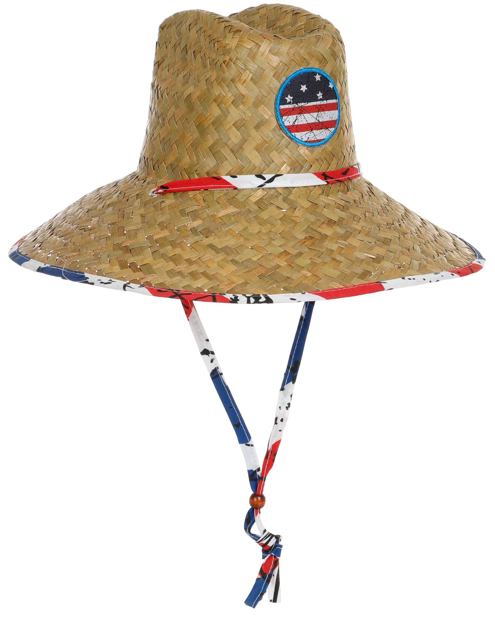 Men's Straw Americana Wide Brim Hat