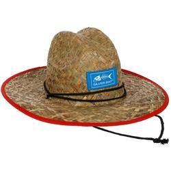 Straw Hat with Logo - Tan Multi