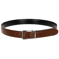 Men's Faux Leather Reversible Belt - Black/Brown